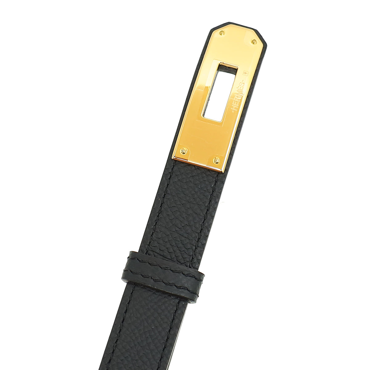 Hermes Noir Kelly 18 Adjustable Belt