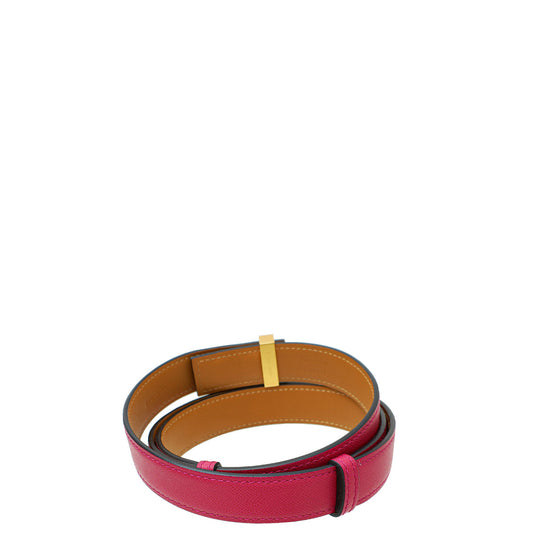 Hermes Rose Pourpre Collier de Chien Adjustable 24mm Belt