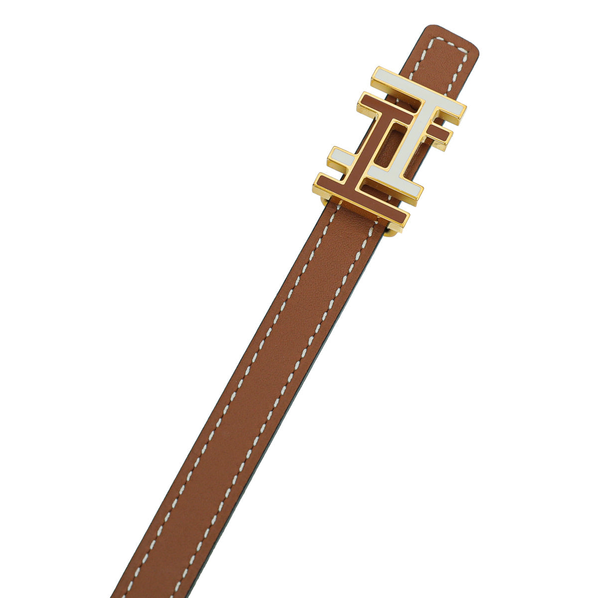 Hermes Bicolor Au Carre Double H 13mm Belt