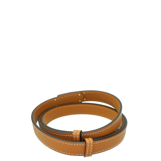 Hermes Gold Kelly 18mm Belt