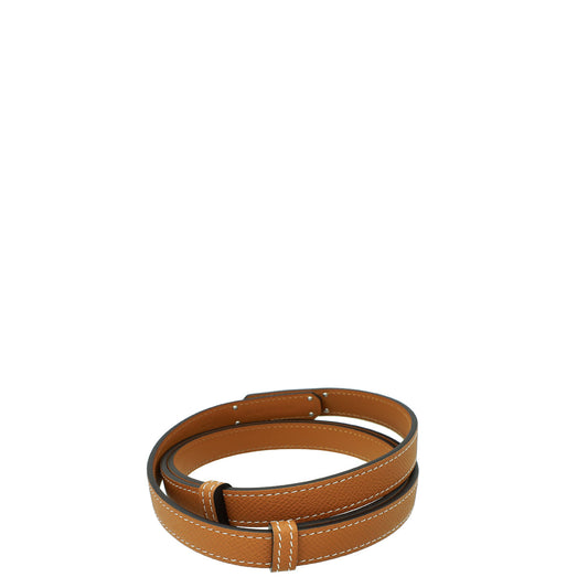 Hermes Gold Kelly 18mm Belt