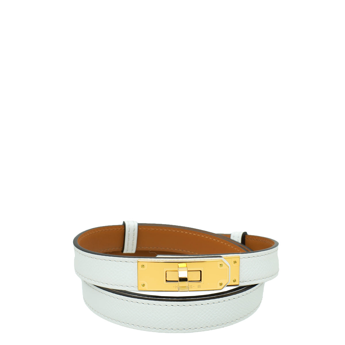 Hermes Blanc Kelly 18 Belt