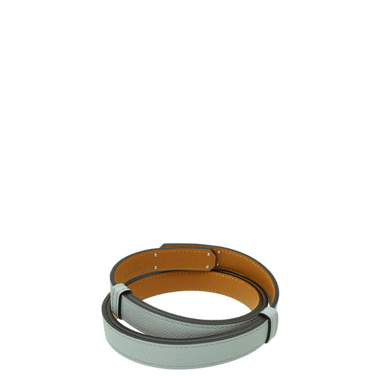 Hermes Bleu Glacier Kelly 18mm Belt