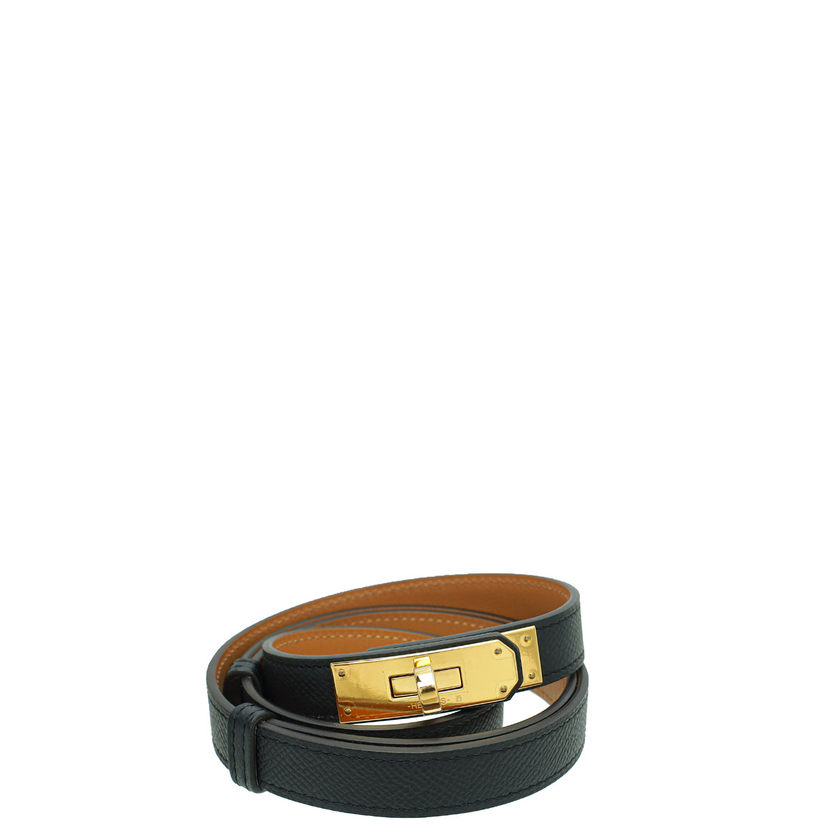 Hermes Noir Kelly 18 Adjustable Belt