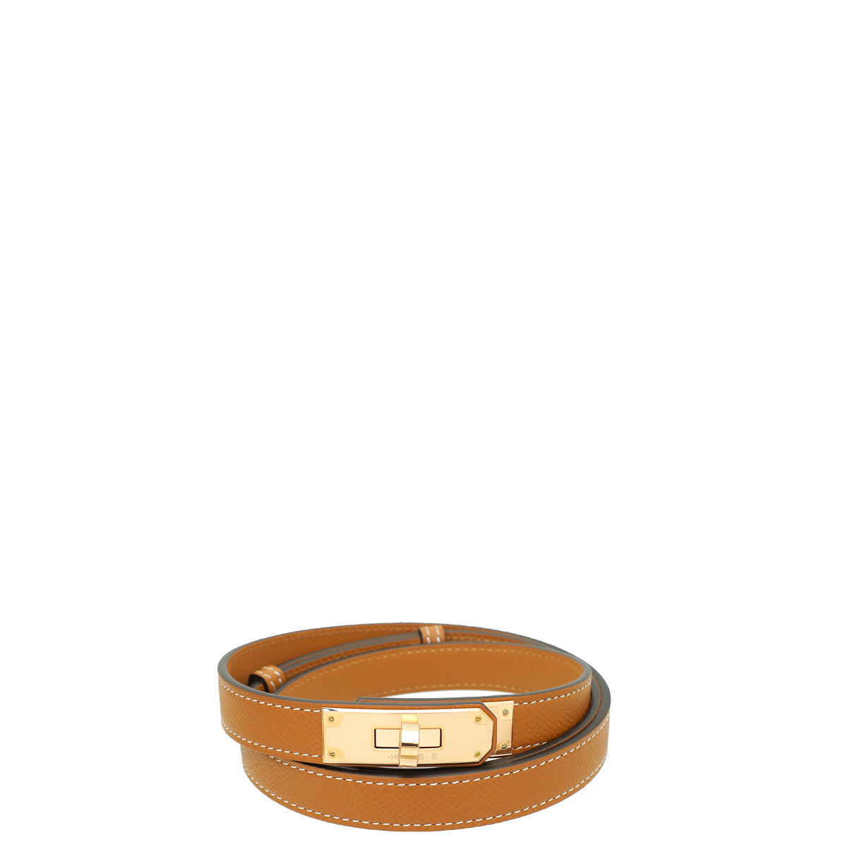 Hermes Gold Kelly 18mm Belt