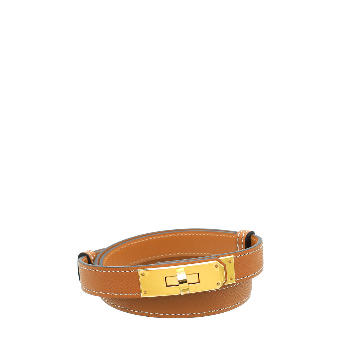 Hermes Gold Kelly 18mm Belt