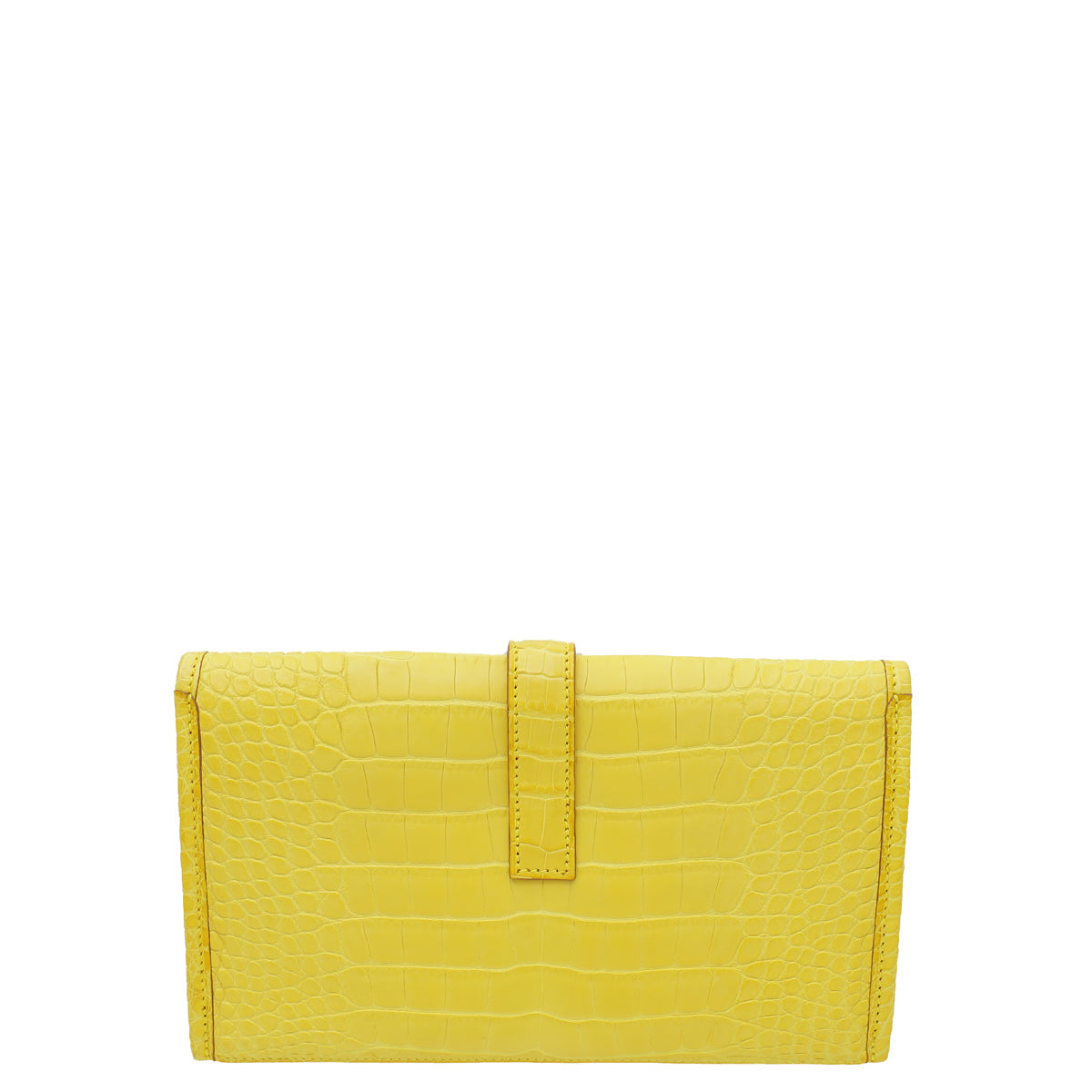 Hermes Mimosa Matte Alligator Jige Duo Clutch