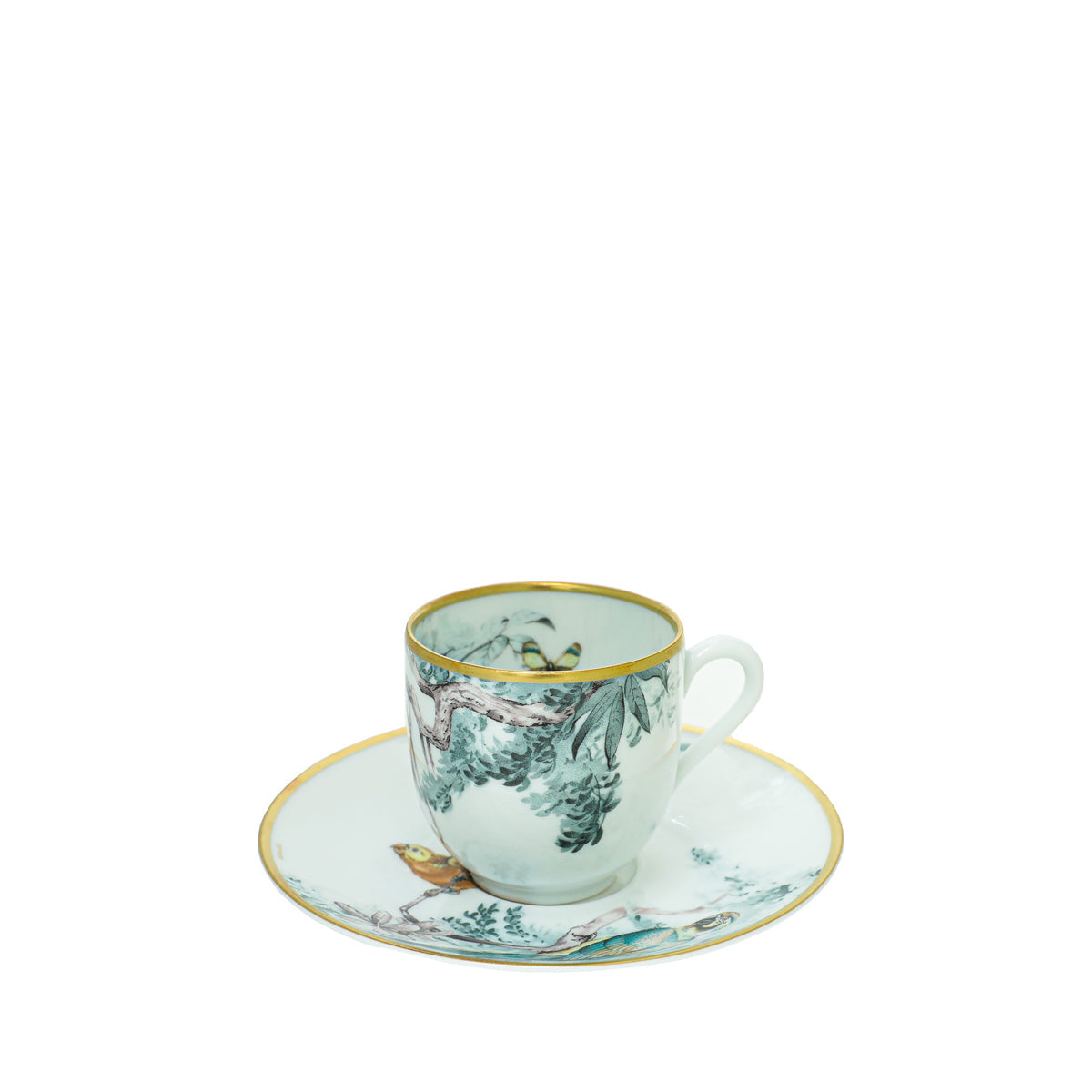 Hermes Carnets d'Equateur Porcelain Coffee Cup and Saucer