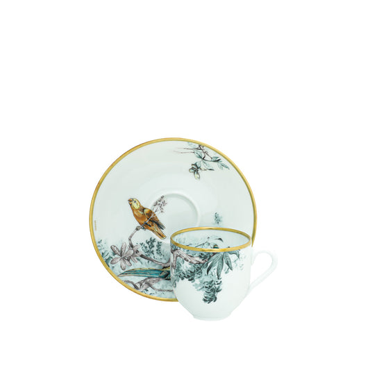 Hermes Carnets d'Equateur Porcelain Coffee Cup and Saucer