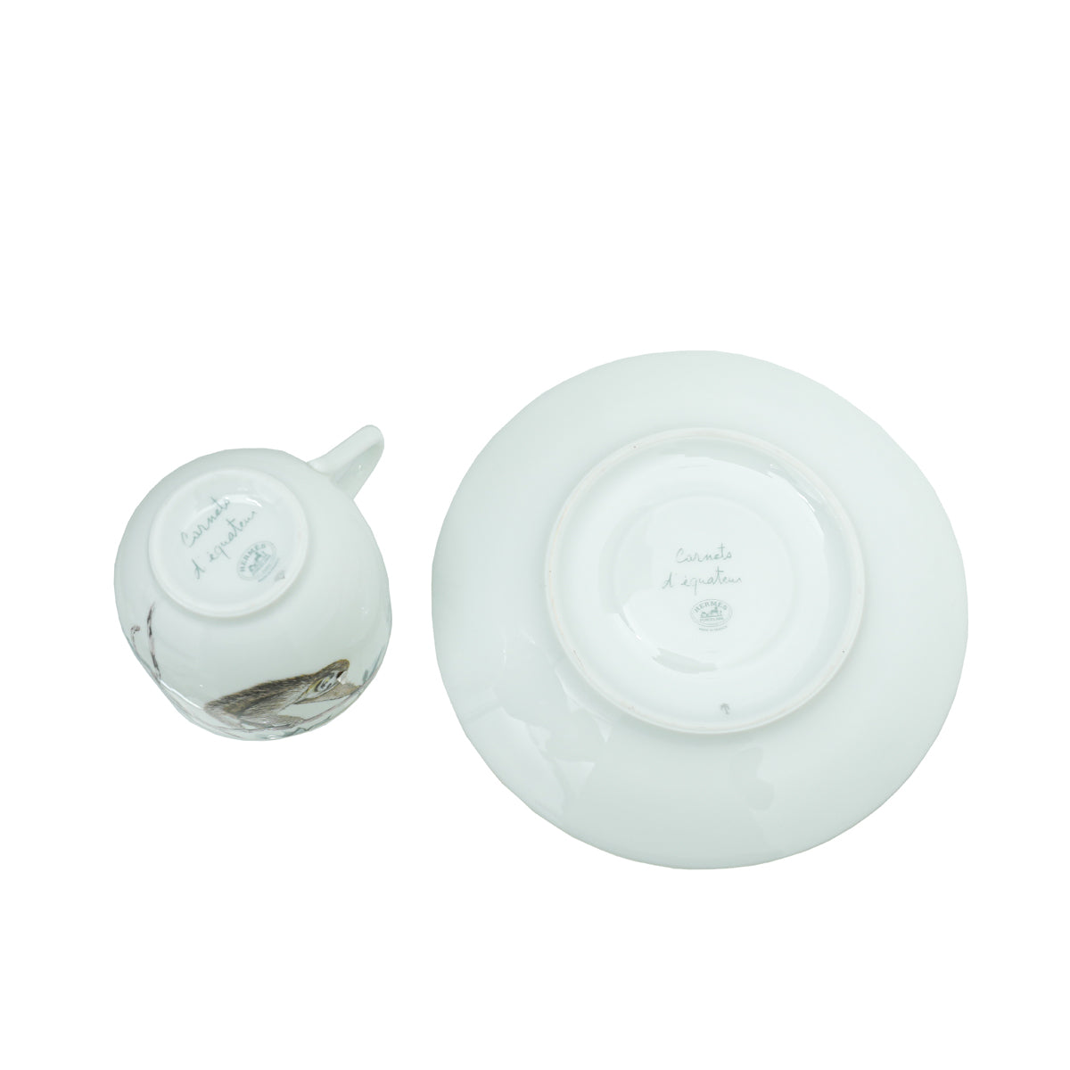 Hermes Carnets d'Equateur Porcelain Coffee Cup and Saucer