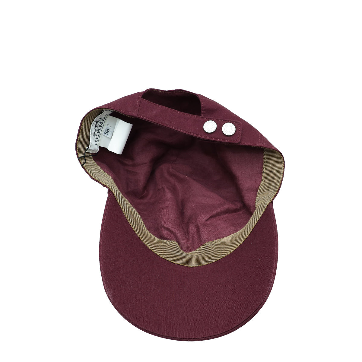 Hermes Burgundy Riley Cap