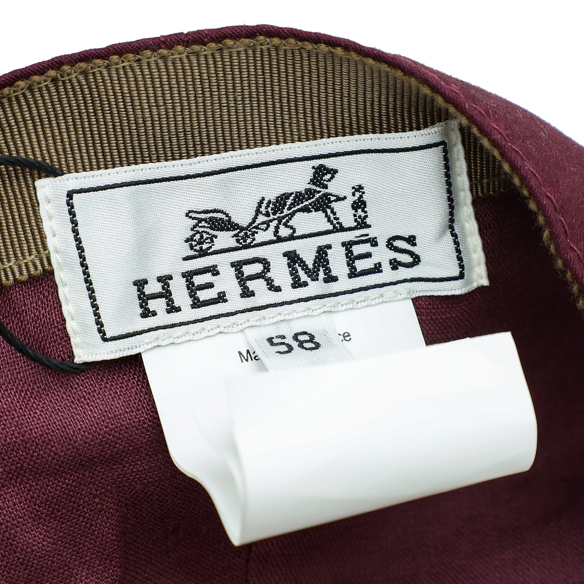 Hermes Burgundy Riley Cap