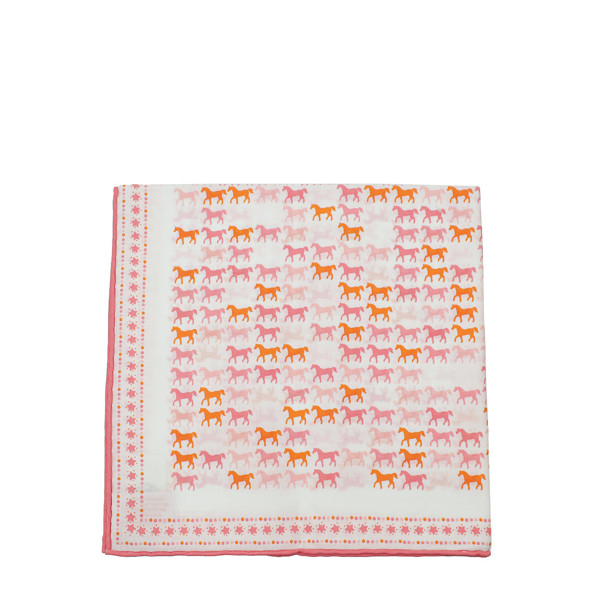 Hermes Rose Petale Band Caval Etoile Bandana Cotton 40