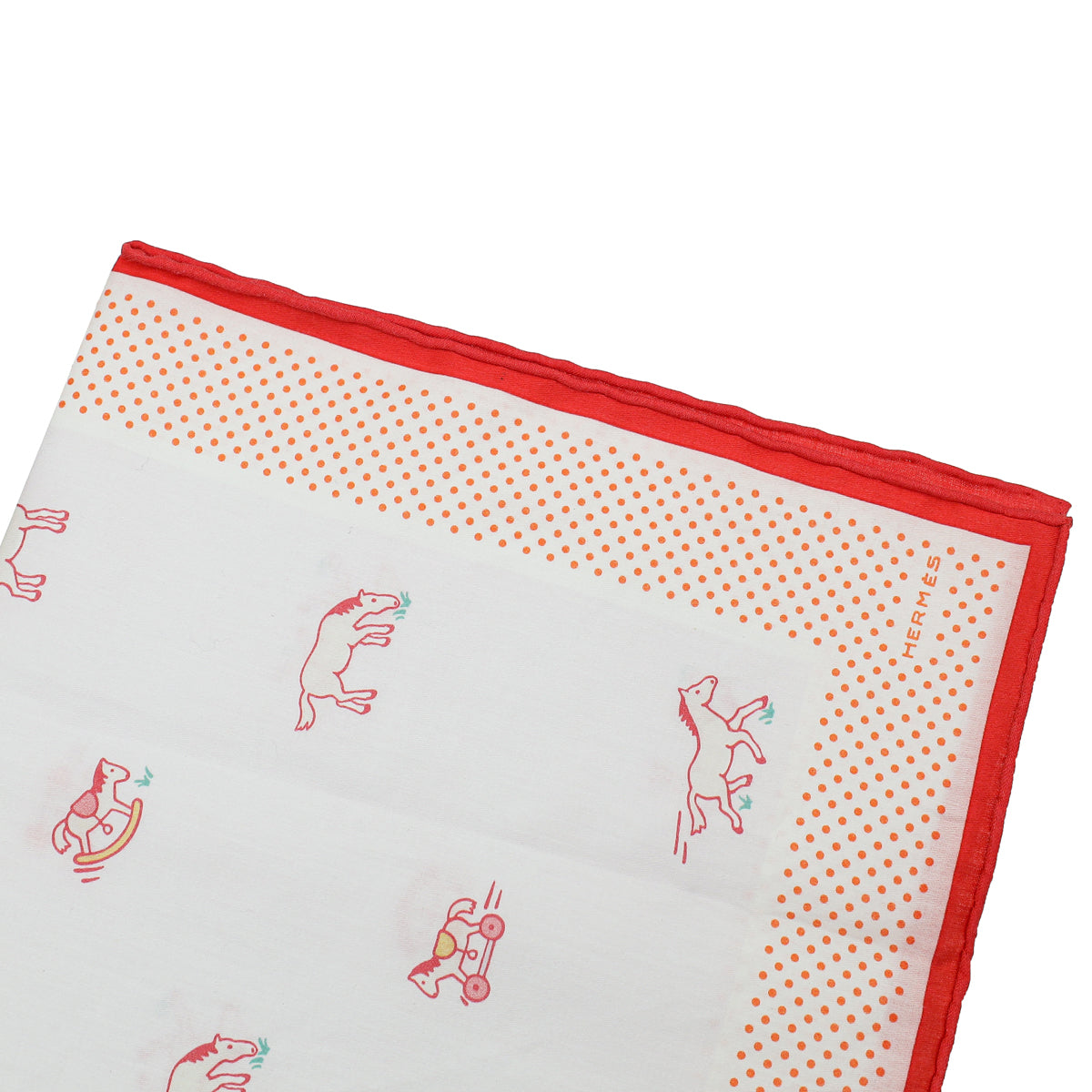 Hermes Rose Lilas Adada Dots Cotton Bandana 40