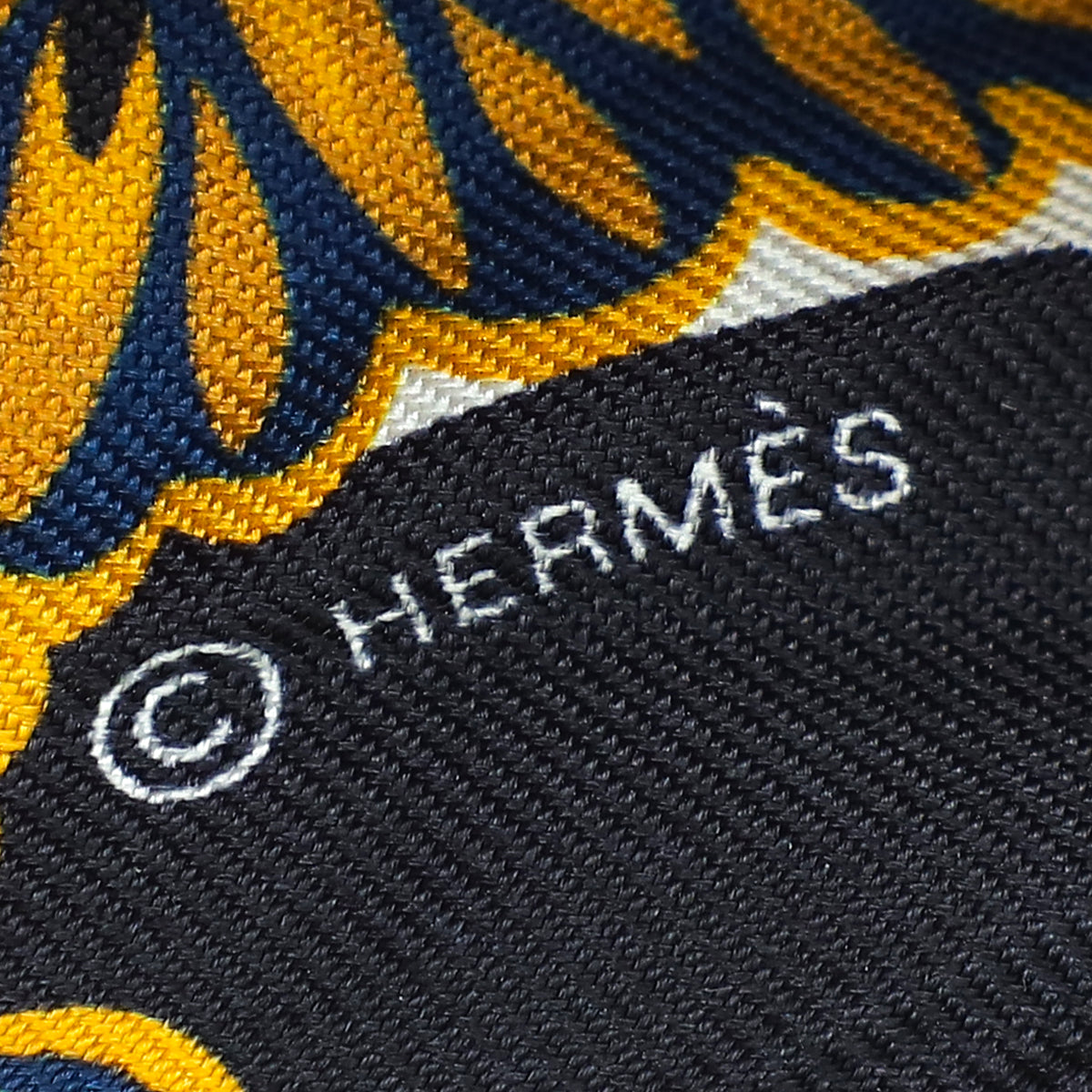 Hermes Tricolor Silk Three Graces Twilly