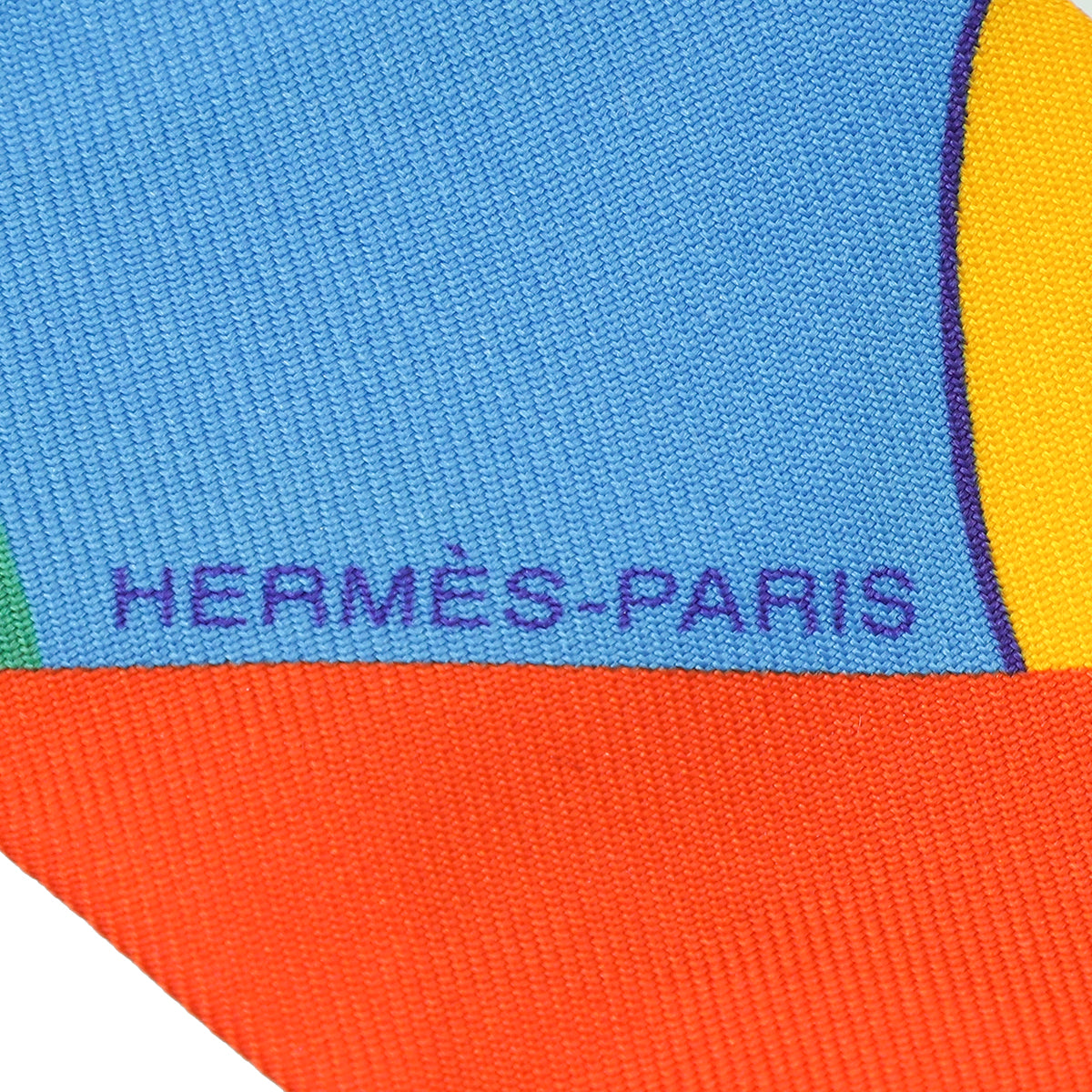 Hermes Tricolor Silk Graff Graffiti Twilly