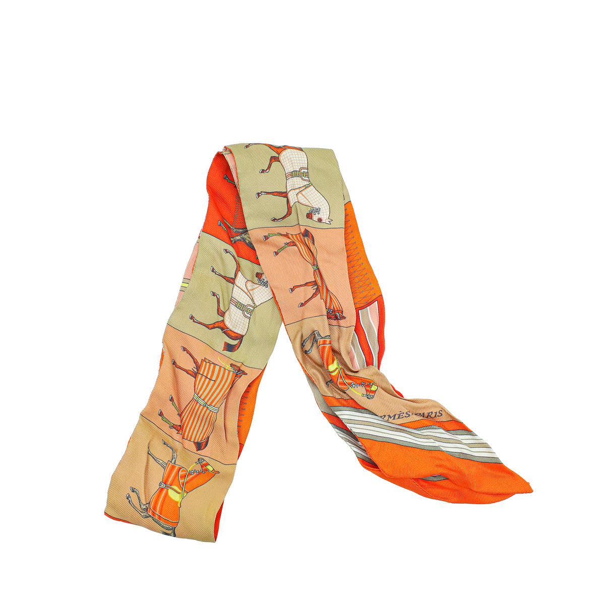 Hermes Orange Multicolor Couvertures Nouvelles Silk Twilly