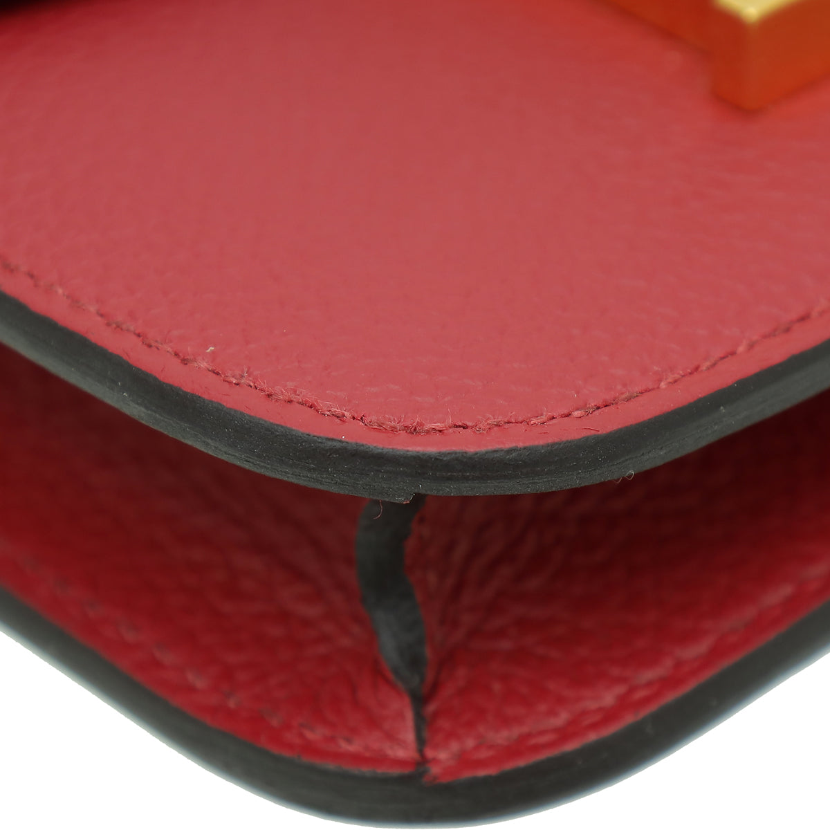 Hermes Rouge H Constance Evercolor Slim Wallet