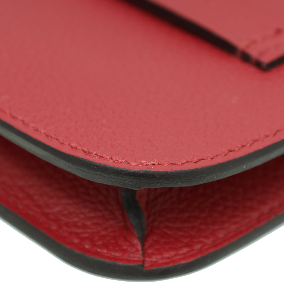 Hermes Rouge H Constance Evercolor Slim Wallet