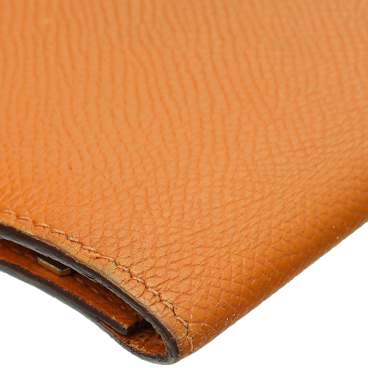 Hermes Orange Bearn Wallet