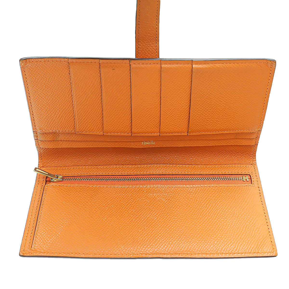 Hermes Orange Bearn Wallet