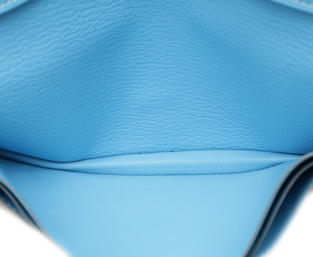 Hermes Blue Celeste Bearn Wallet