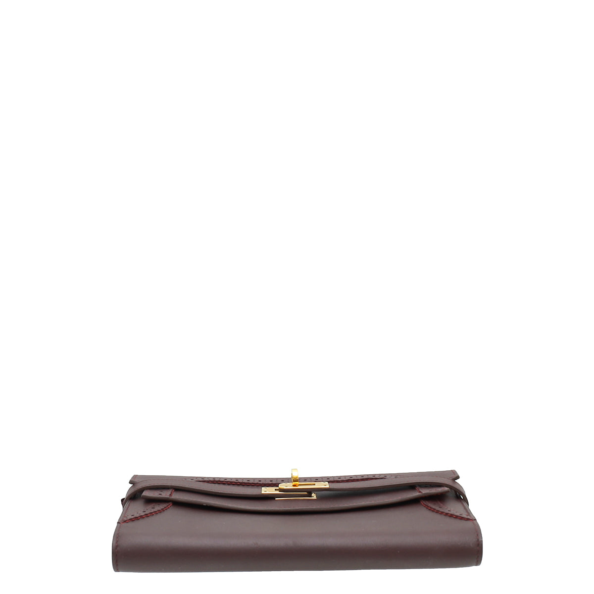 Hermes Rouge H Terre Battue Ghillies Verso Classic Kelly Wallet