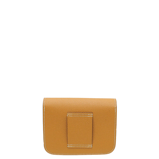 Hermes Gold Constance Slim Wallet