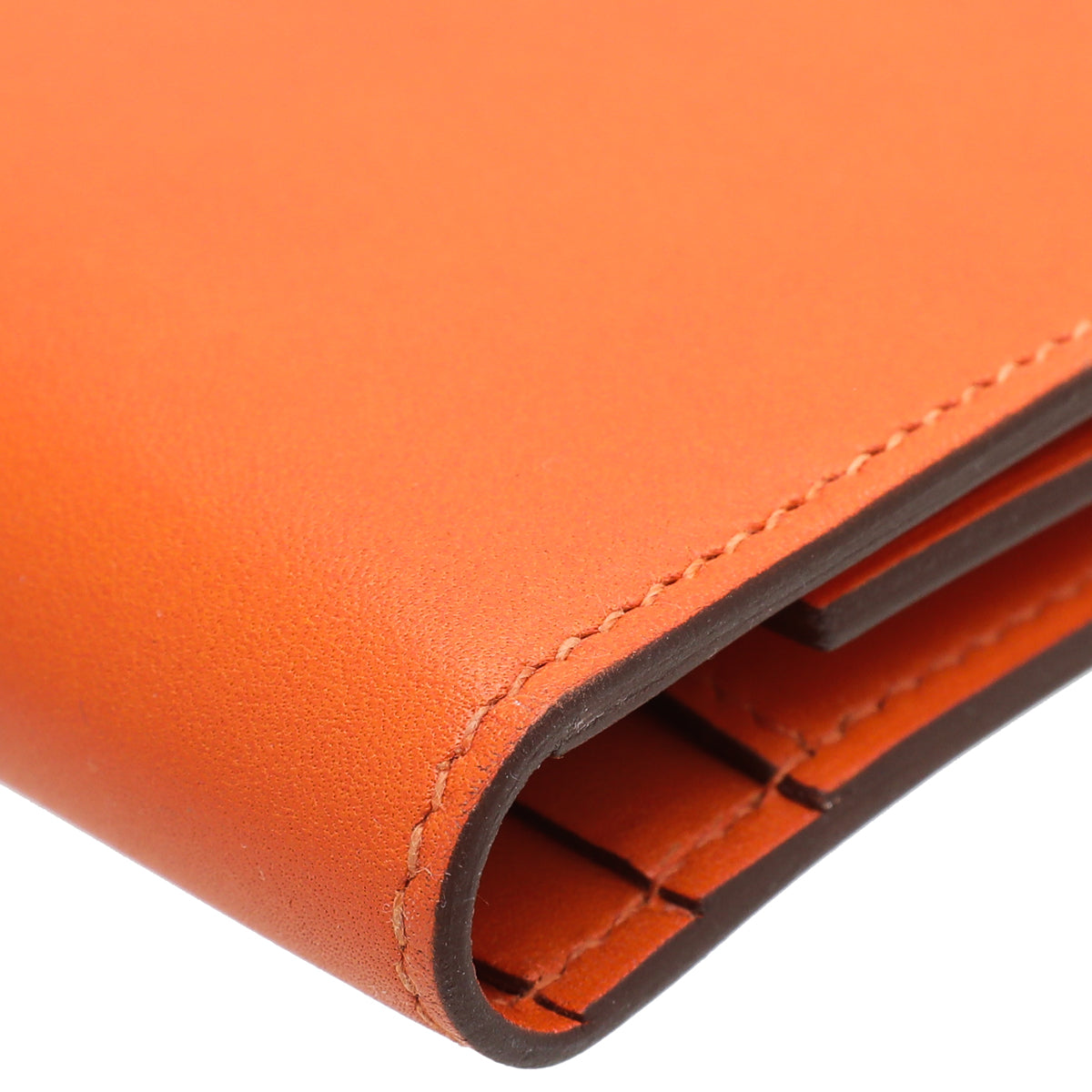 Hermes Orange Bearn Wallet