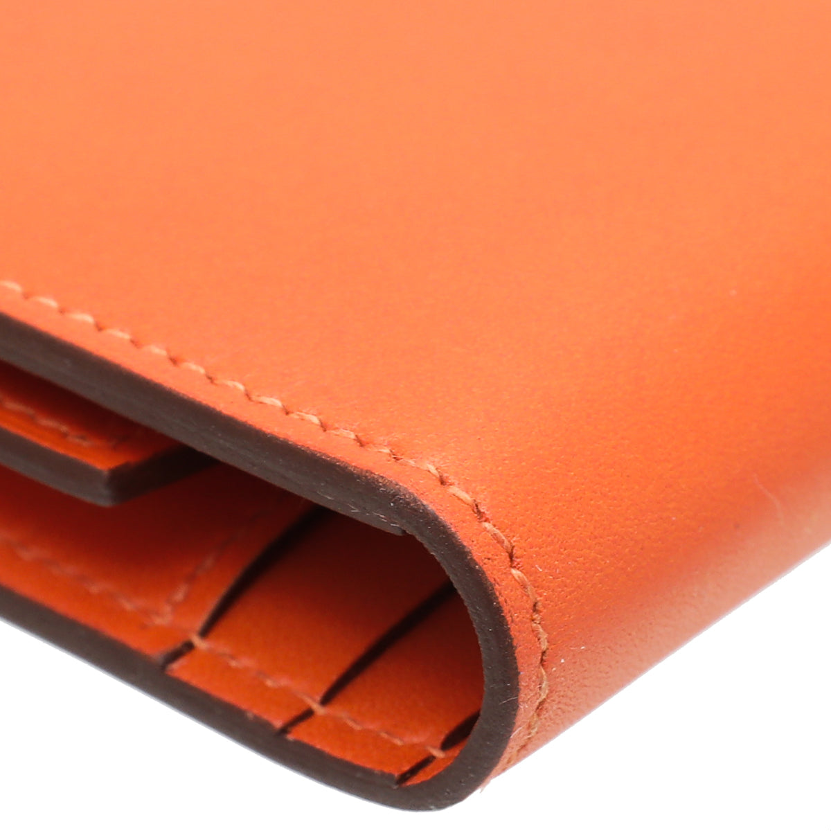 Hermes Orange Bearn Wallet