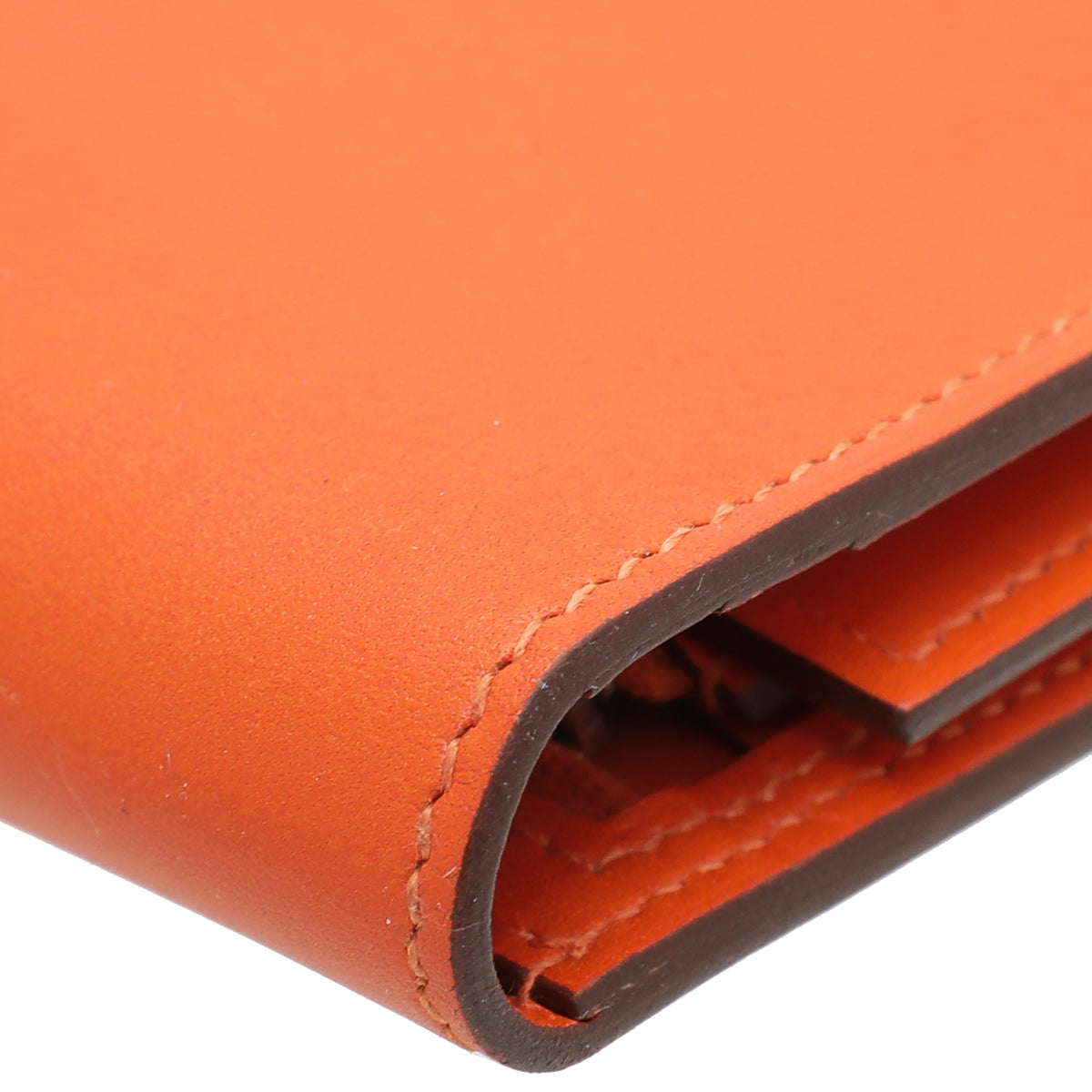 Hermes Orange Bearn Wallet