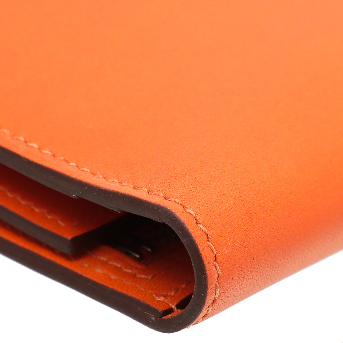 Hermes Orange Bearn Wallet