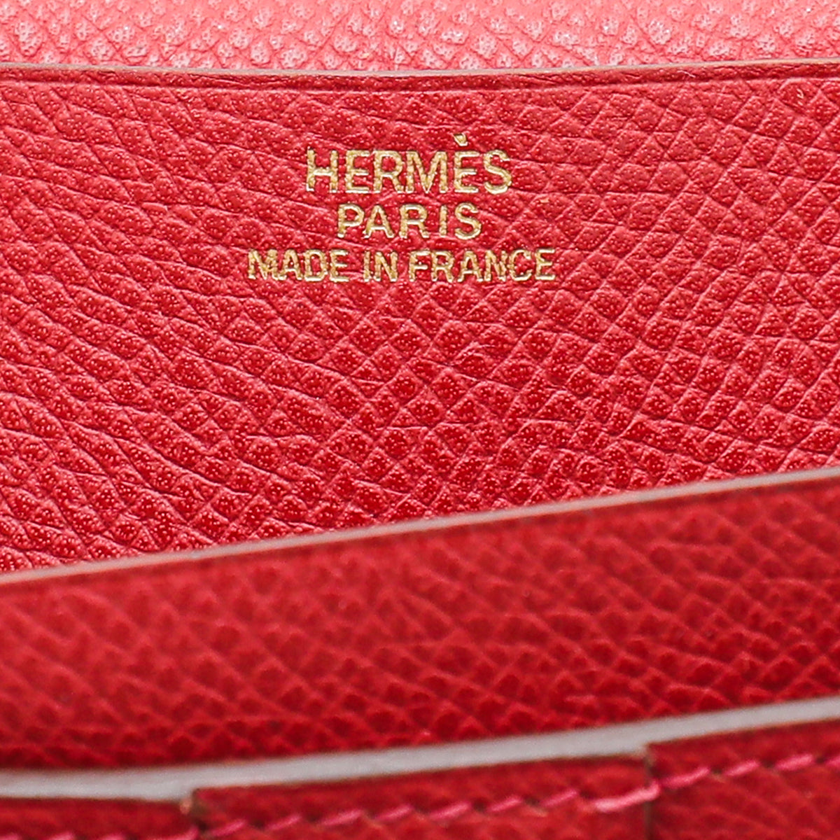 Hermes Rouge Casaque Bearn Wallet