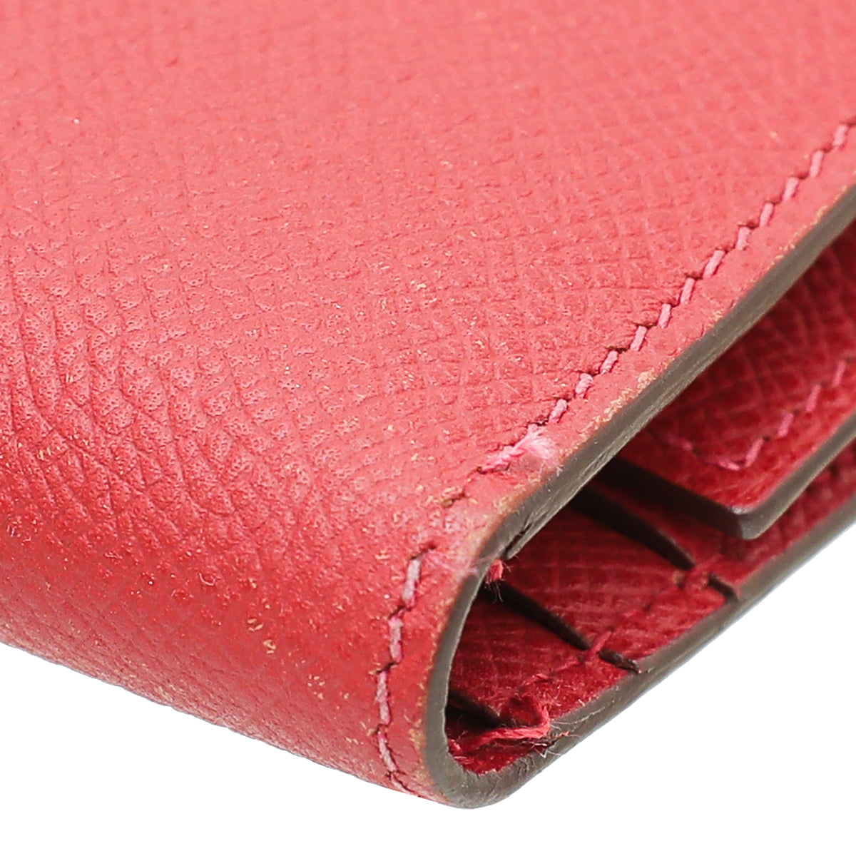 Hermes Rouge Casaque Bearn Wallet