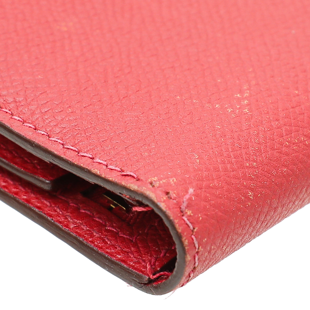 Hermes Rouge Casaque Bearn Wallet