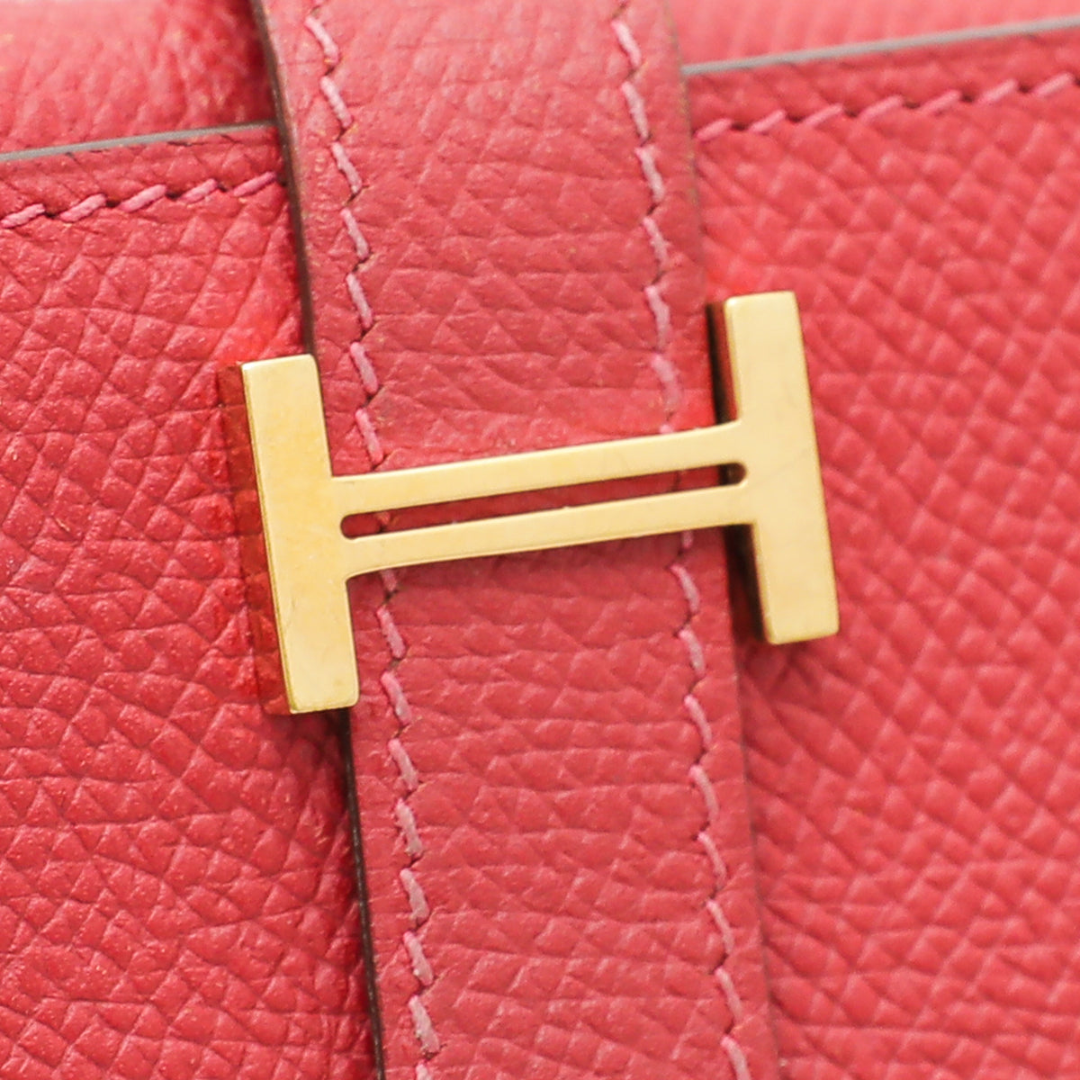 Hermes Rouge Casaque Bearn Wallet