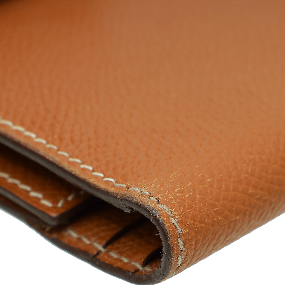 Hermes Gold Trifold Bearn Wallet