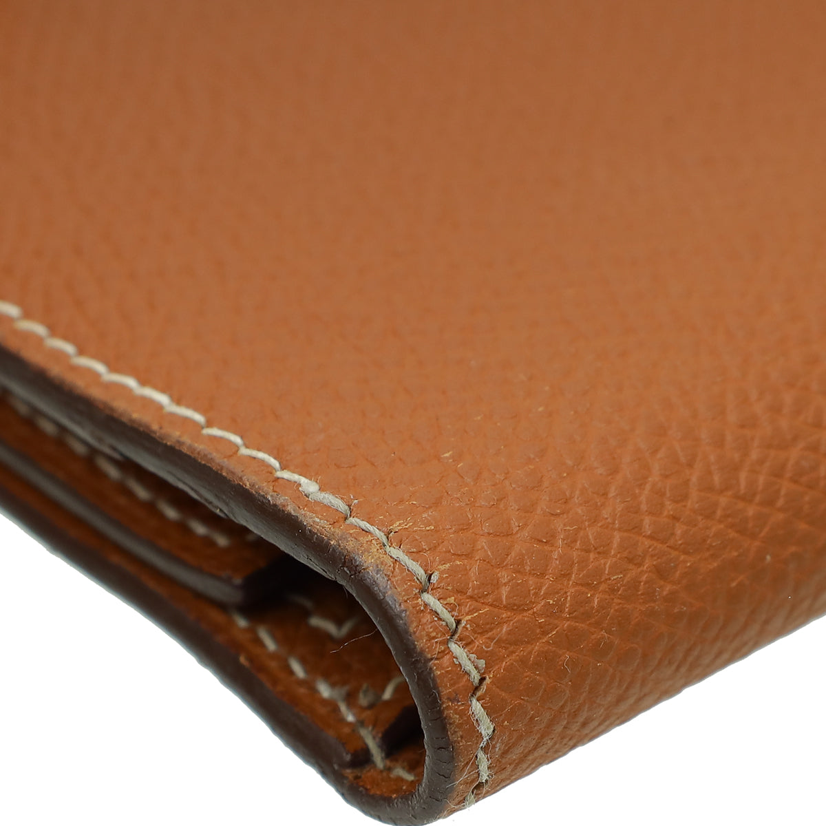 Hermes Gold Trifold Bearn Wallet