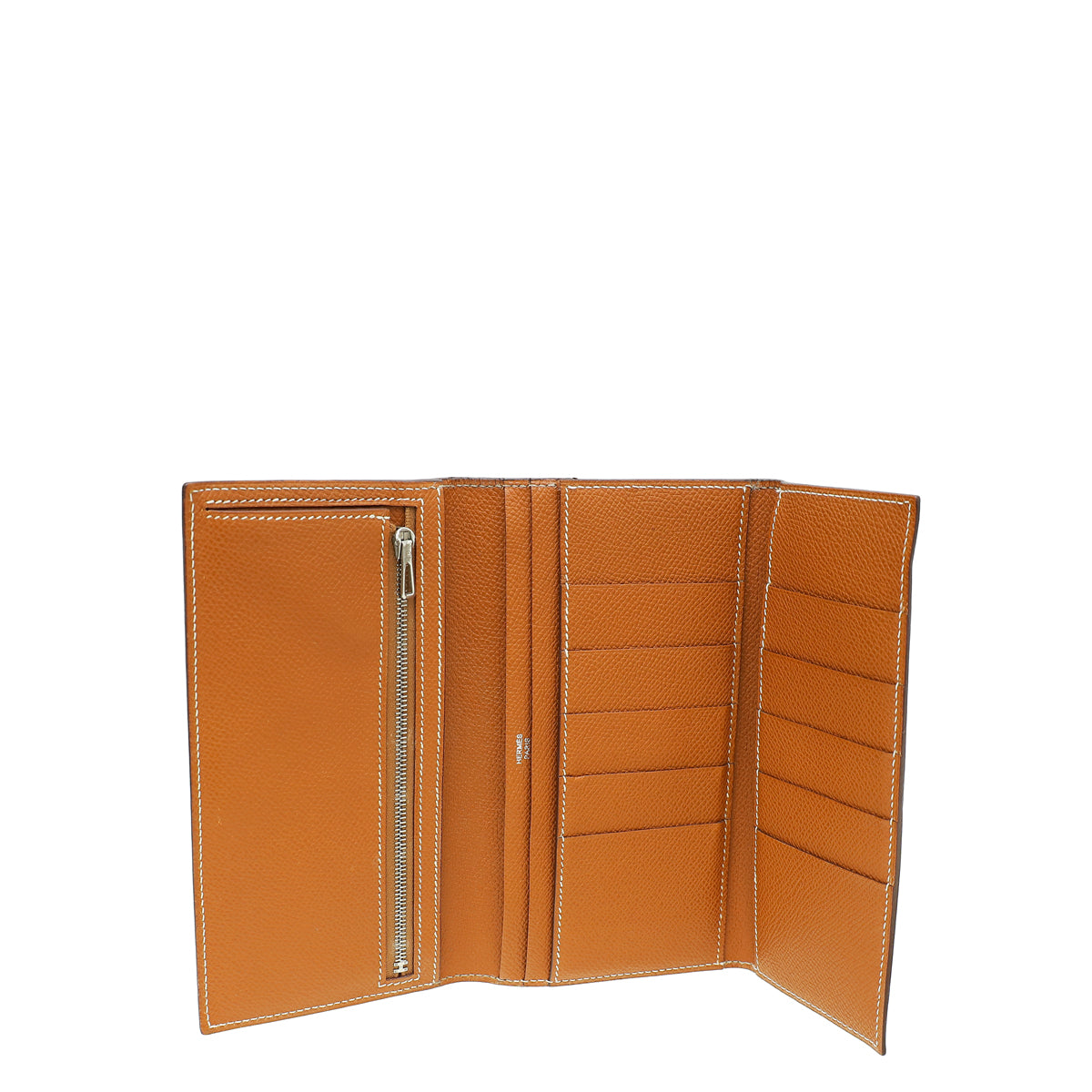 Hermes Gold Trifold Bearn Wallet