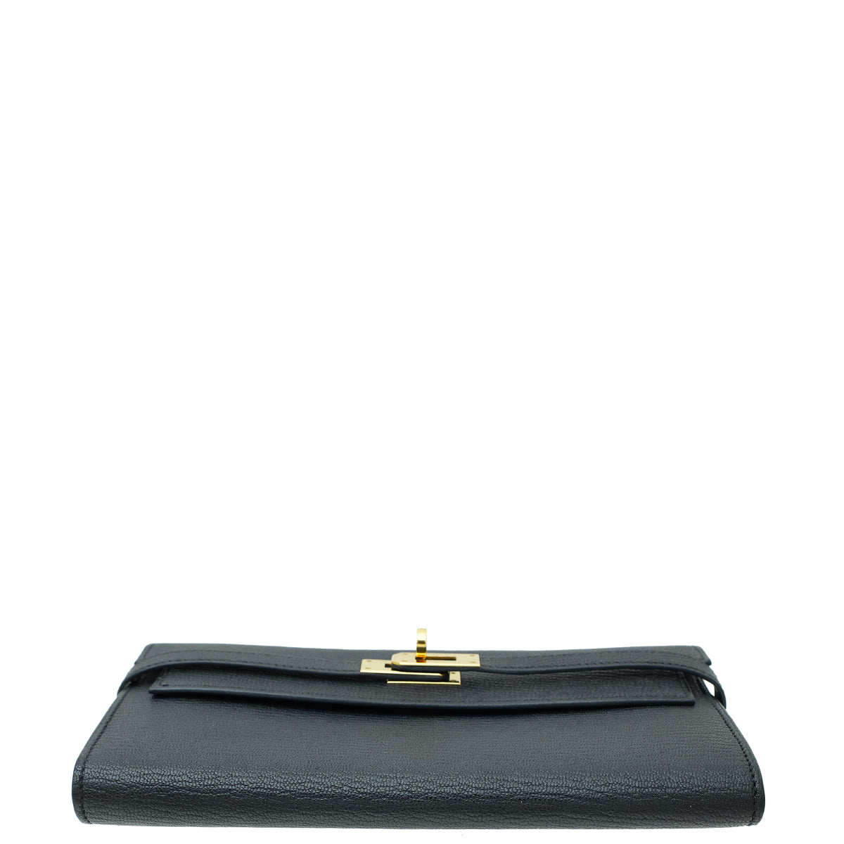 Hermes Noir Mysore Goatskin Kelly Classic Wallet