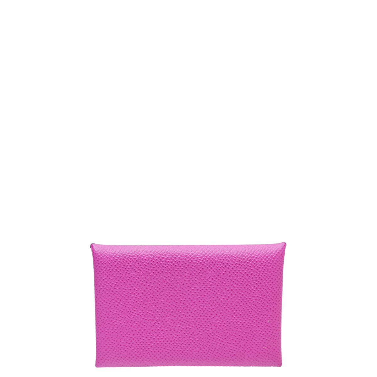 Hermes Rose Pourpre Calvi Card Holder