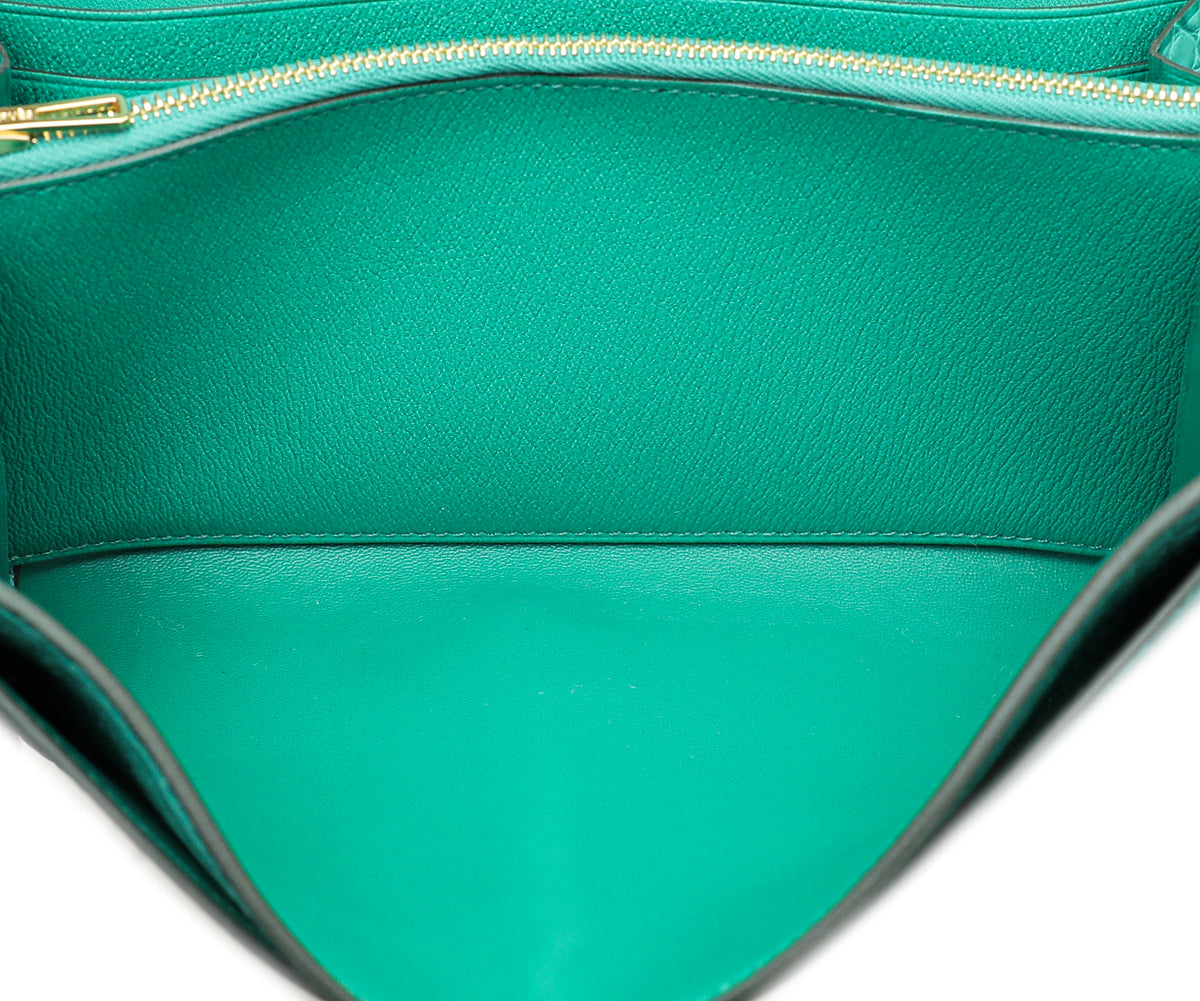 Hermes Vert Jade Matte Alligator Constance To Go Wallet