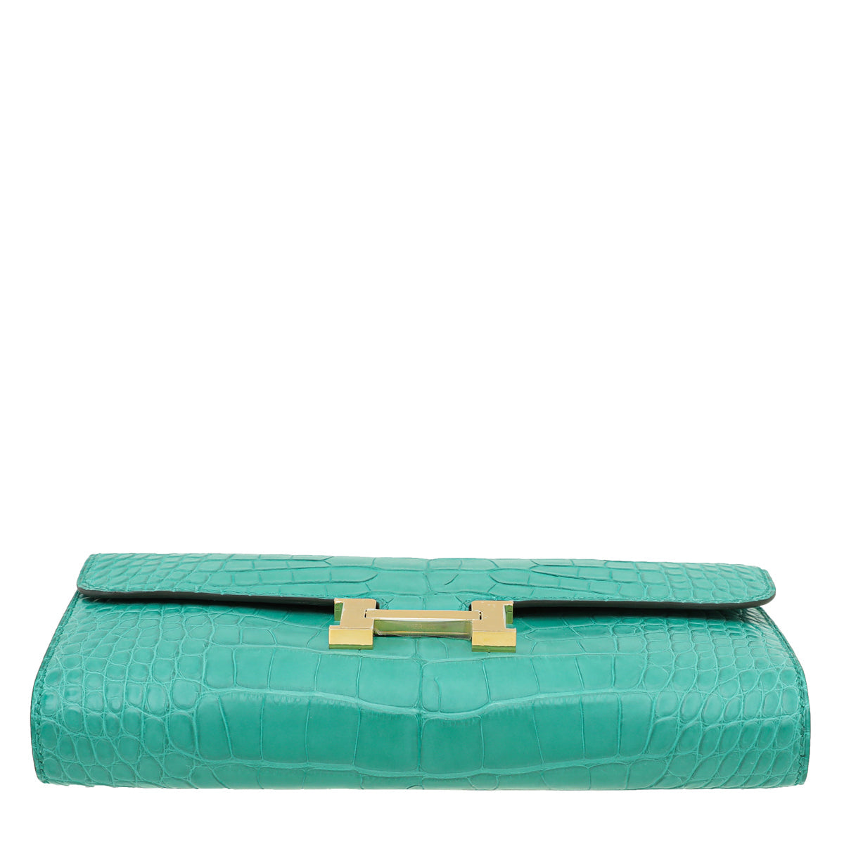 Hermes Vert Jade Matte Alligator Constance To Go Wallet