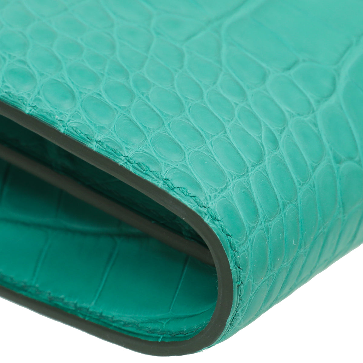 Hermes Vert Jade Matte Alligator Constance To Go Wallet