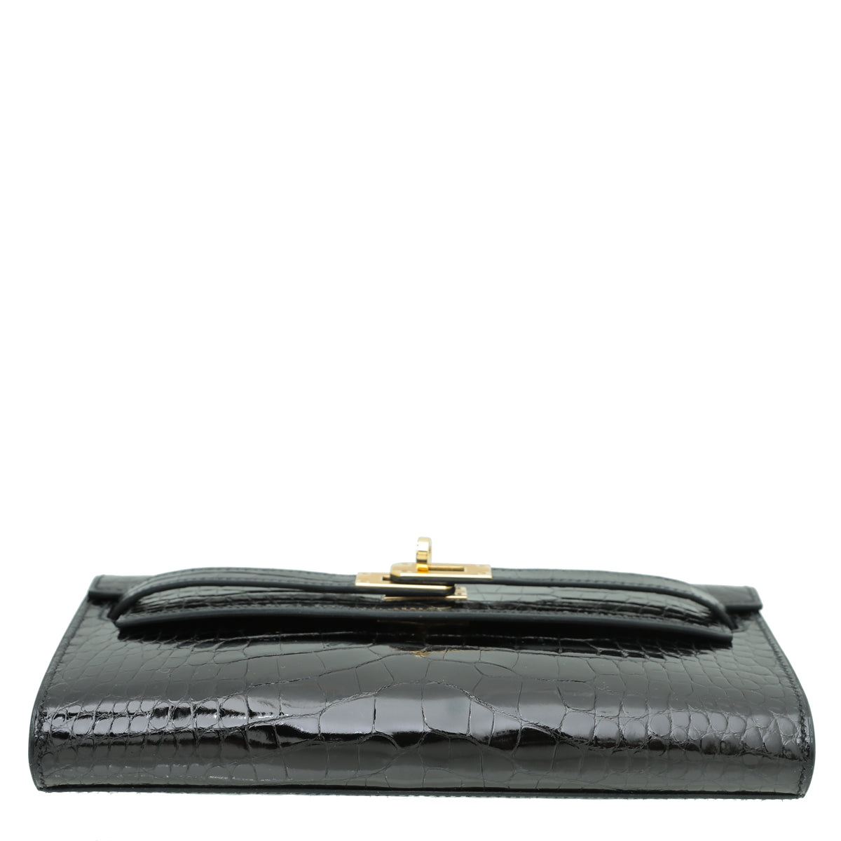 Hermes Noir Alligator To Go Mississippiensis Kelly Wallet