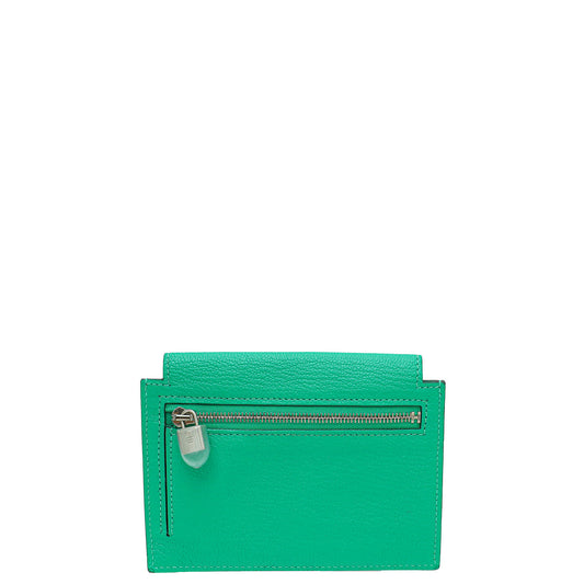 Hermes Menthe Mysore Kelly Pocket Compact Wallet