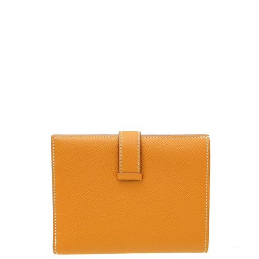 Hermes Gold Bearn Compact Wallet