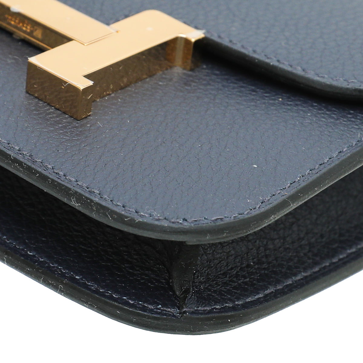 Hermes Blue Abysse Evercolor Constance Slim Wallet