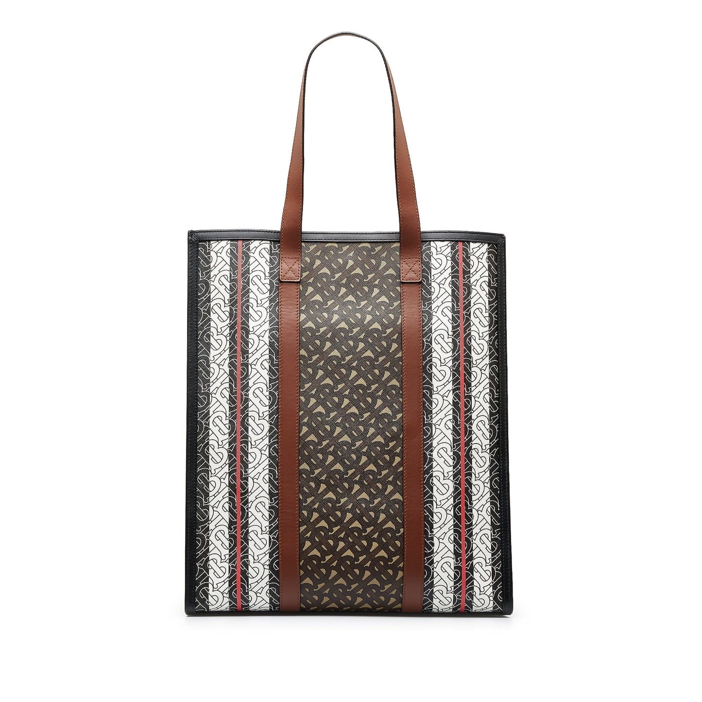 Brown Burberry Monogram Stripe E Tote Bag