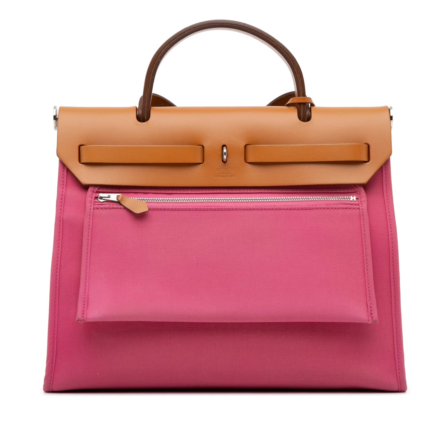 Hermès Herbag Zip 31 Pink Toile Palladium